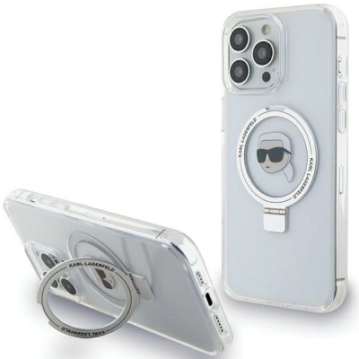 Kapak telefoni Karl Lagerfeld KLHMP15XHMRSKHH, për iPhone 15 Pro Max, MagSafe, i bardhë