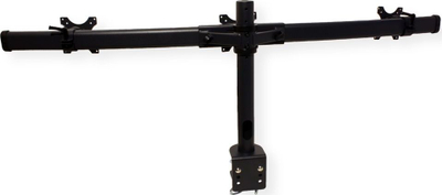 Mbajtëse tavoline për 3 monitorë Value, krah trefish, VESA 75x75 100x100, e zezë
