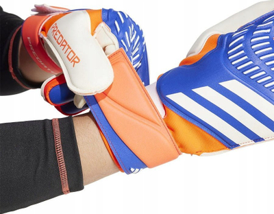 Doreza portieri adidas Predator Match IX3879, Soft Grip Pro, blu, e kuqe edhe e bardhë