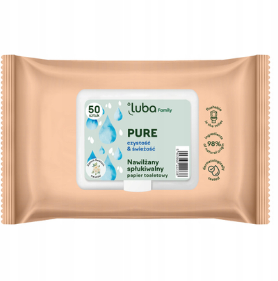 Letër e lagur intime Luba Family Pure, 50 peceta