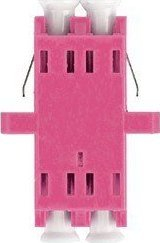 Adapter fibër optike Lanberg MM LC UPC, duplex OM4, plastike