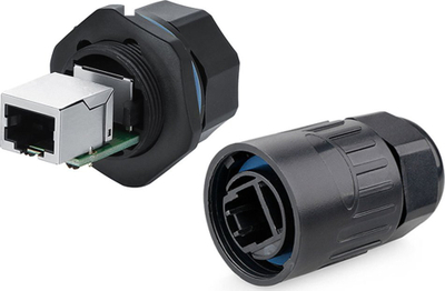 Konektor rrjeti Alcasa IC06 R102 RJ45, plastik, i zi