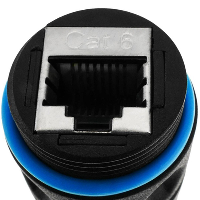 Lidhës i jashtëm RJ45 Techly 105896, Cat6 F UTP, IP68, i zi