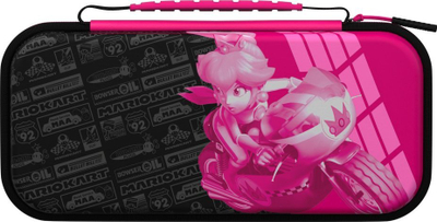 Kuti udhëtimi PDP Travel Case Plus GLOW Grand Prix Peach, për Nintendo Switch, rozë