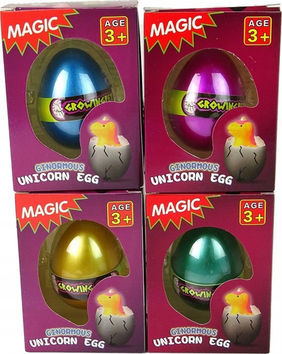 Lodër vezë magjike Growing In Water Unicorn Egg, unikorni rritës, MIX ngjyra