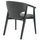 Kolltuk ngrënieje Yeger 62,5x60x79Hcm (HM9995.01), zezë/ gri