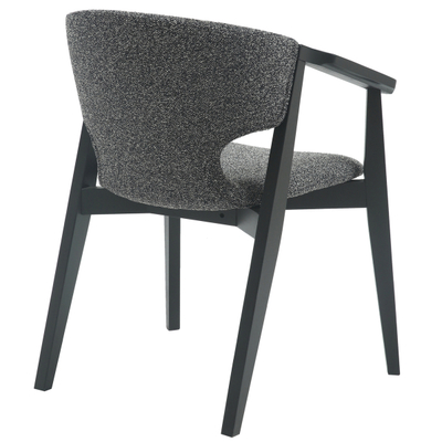 Kolltuk ngrënieje Yeger 62,5x60x79Hcm (HM9995.01), zezë/ gri
