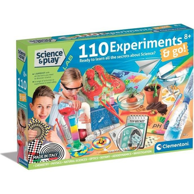 Set eksperimente shkencore Clementoni Science &amp; Play, 110 eksperimente, 8+, shumëngjyrësh