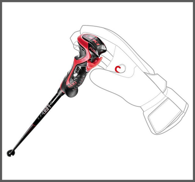 Shkopa për ski Leki LE KIJ 3D AIRFOIL 115, të kuq / zi