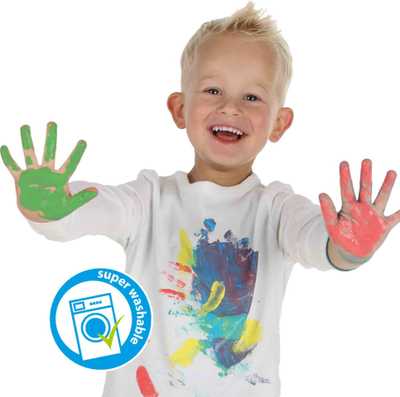 Ngjyra gishti SES Creative Fingerpaint, set me 6 ngjyra, 45 ml