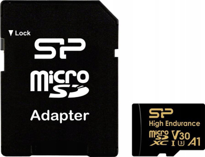 Kartë memorie microSDXC Silicon Power High Endurance, 512GB, V30 A1, e zezë