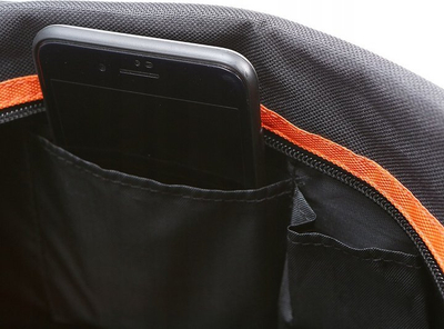 Çantë mbajtëse biçiklete Carruzzo Luxe L34E, 45×20×22cm, me rrip shpatulle, e zezë