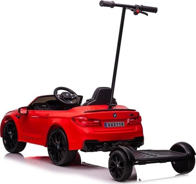 Makina elektrike për kalamaj Lean Cars BMW M5, me platformë për prind, e kuqe me llak