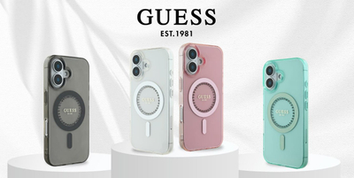 Kllëf telefoni Guess IML Rhinestones me MagSafe për iPhone 16 Pro 6.3", magnetik, i zi