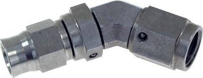 Përshtatës këndi 45° TurboWorks Hose End, AN3, M10x1.25, çelik