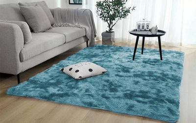 Tapet Strado Ombre Shaggy, 200x200 cm, antirrëshqitës, blu e errët