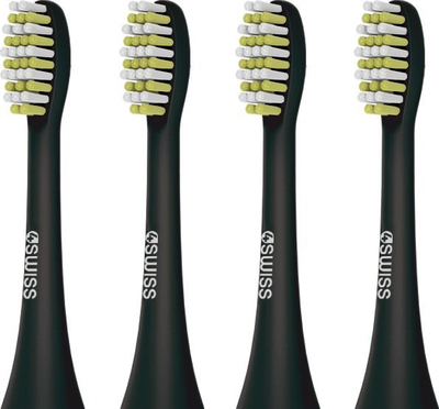 Brushë zëvendësuese 4Swiss Daily Clean, zezë, 4 copë
