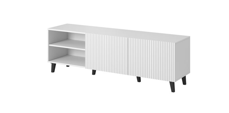 Kredencë TV Cama Meble Pafos, 150x42x52cm, MDF, e bardhë mat