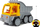 Lodër kamion tipper me telekomandë R/C Bricks, 20 x 12 cm, gri e verdhë