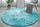 Tapet i rrumbullakët Strado Round Rug Ombre, 100x100 cm, shaggy 3.5 cm, blu e çelët