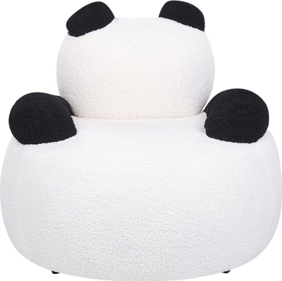 Karrige për fëmijë Beliani VIBY Panda, boucle, dizajn panda, e bardhë