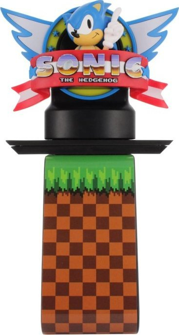 Држач за контролер Exquisite Gaming Cable Guy Ikon Sonic, осветлена база 20 cm, USB полнење, повеќебоен