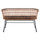 Stol metalik Allegra HM5692, wicker, 124x57x77 cm, zi bezhë