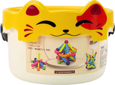 Set ndërtimi magnetik Lean Toys, 56 copa, shumëngjyrësh