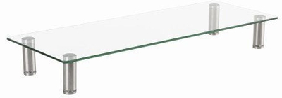 Stendë monitori Gembird Glass Stand M, xham, 20kg, e zezë