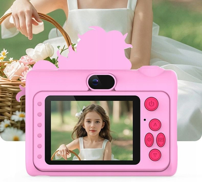 Kamerë digjitale për fëmijë XREC H05, 40MP, video HD, Pink Unicorn