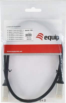 Kabllo DisplayPort Equip 1.4 Premium, 1m, e zezë