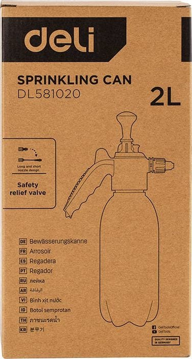 Spërkatës me presion Deli EDL581020, 2L, plastik, jeshil
