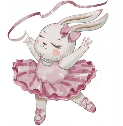 Ѕидни стикери за деца Sipo Bunny Ballerina, PVC, повеќебоен