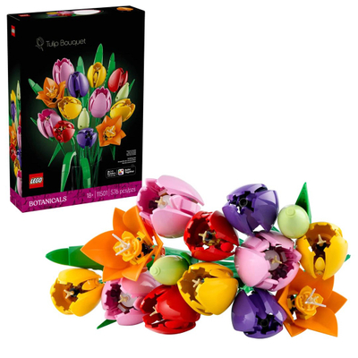 Set LEGO Tulip Bouquet 11501, buqetë dekorative, shumëngjyrëshe