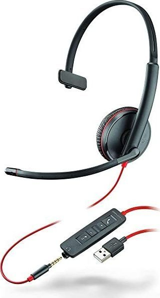 Kufje me mikrofon Poly Blackwire 5210, të zeza