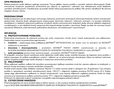 Bojë email për dru dhe metal Jedynka Wood And Metal Gloss, 0.9L, e verdhë