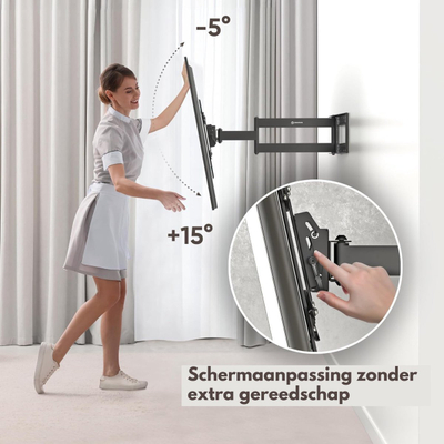 Mbajtëse muri TV Onkron M7L-B, 40-75", 68kg, e zezë
