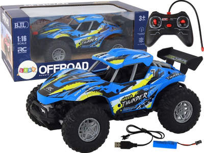 Makinë lodër me telekomandë Leantoys, off road, shkallë 1:16, blu