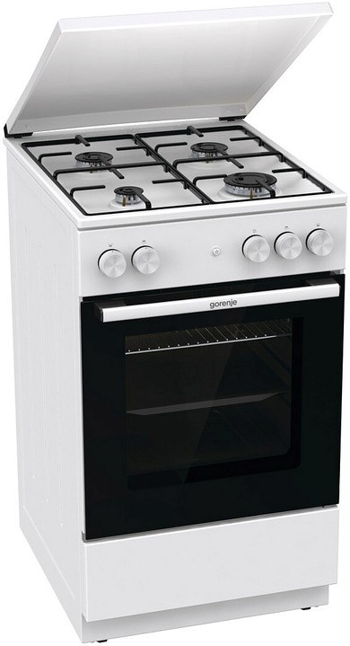 Shporet Gorenje GG5A14WJ, 50cm, furre me gaz 70L, i bardhë