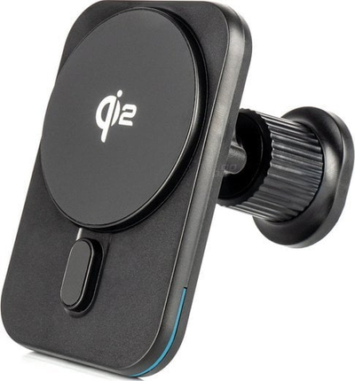 Mbajtëse telefoni për makinë AMiO 04179, karikues wireless 15W Qi2, për ajrosje dhe pult, e zezë