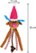 Lodër për qen Dingo Christmas Reindeer Rope, pelush me litar, 50cm, shumëngjyrëshe