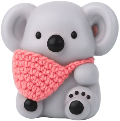Lodër antistres Koala Squishy, 8,5 cm, me çantë leshi, me ngjyra nga më të ndryshmet