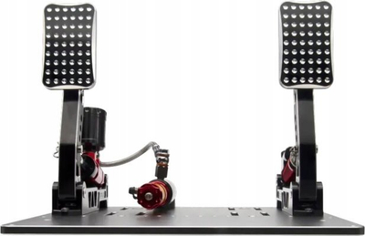 Set pedalesh Simagic P2000, 2 pedale, load cell 200 kg, gri metalike