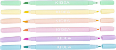 Markerë pastel me dy anë Derform KIDEA, set 6 ngjyra
