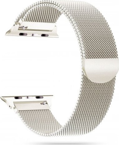 Rrip ore Tech-Protect MilaneseBand STARLIGHT, për Apple Watch 42 44 45 49mm, çelik inox, ngjyrë starlight