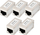 Lidhës modular rrjeti Digitus CAT 6A, t’blindum, set me 5 copë