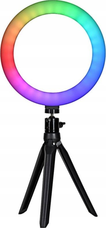LED прстенесто светло Quadralite Ring Light 8\", RGB, USB, црна