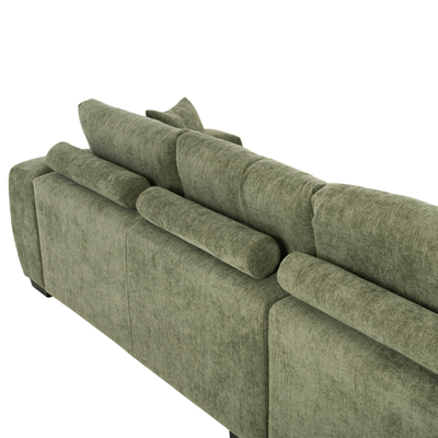 Divan këndor Coven HM3266.14L, kënd majtas, 298×208 cm, stof, jeshil