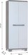 Dollap kopshti Keter Linear Tall, plastikë, me rafte, gri
