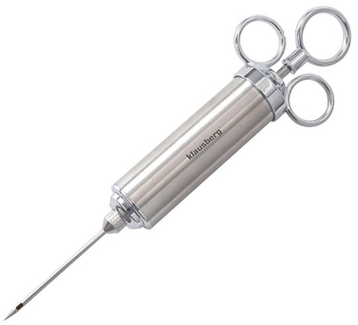Шприц за маринирање месо Klausberg KB-7842, 60 ml, нерѓосувачки челик
